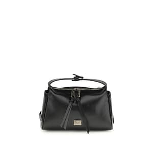 Dolce & Gabbana Black Calf Leather Bos Taurus Handbag