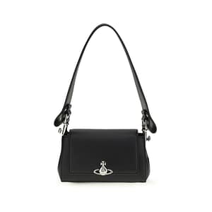 Vivienne Westwood Black Polyurethane Shoulder Bag