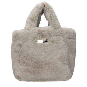 Herno Gray Fur Handbag