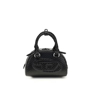Diesel Black Calf Leather Bos Taurus Handbag