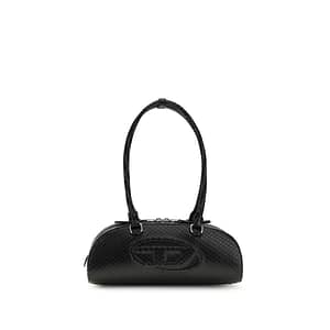 Diesel Black Calf Leather Bos Taurus Shoulder Bag