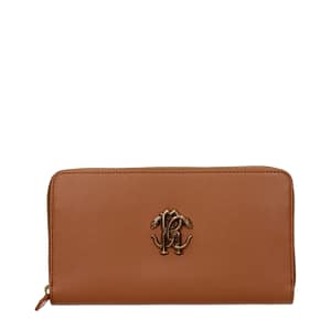 Roberto Cavalli Brown Leather Wallet
