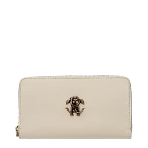 Roberto Cavalli Beige Leather Wallet