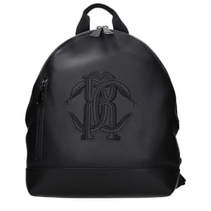 Roberto Cavalli Black Leather Backpack