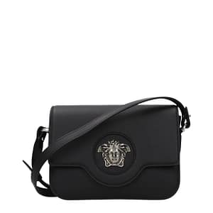 Versace Black Leather Crossbody Bag