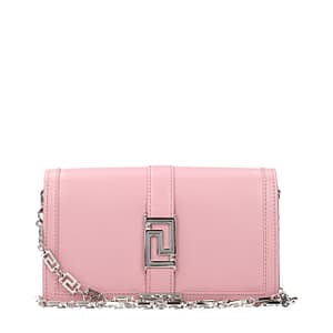 Versace Pink Leather Shoulder Bag
