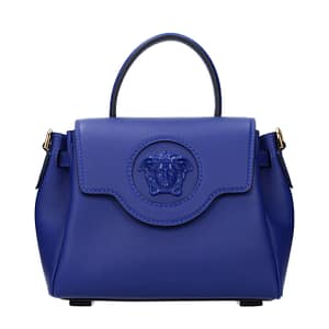 Versace Blue Leather Handbag
