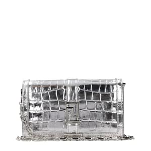 Versace Gray Leather Crossbody Bag