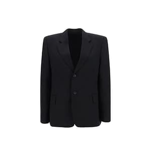 Balenciaga Black Wool Jackets And Coat