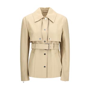 Max Mara Beige Leather Jacket