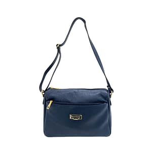 Baldinini Trend Blue Cowhide Crossbody Bag