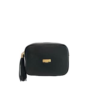 Baldinini Trend Black Cowhide Crossbody Bag