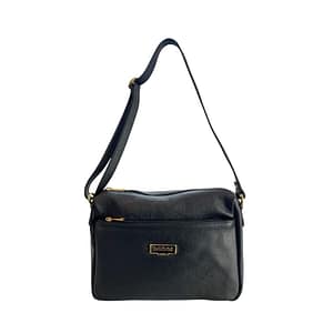 Baldinini Trend Black Cowhide Crossbody Bag