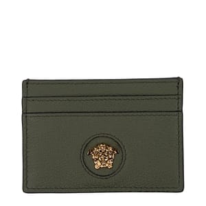 Versace Green Leather Cardholder