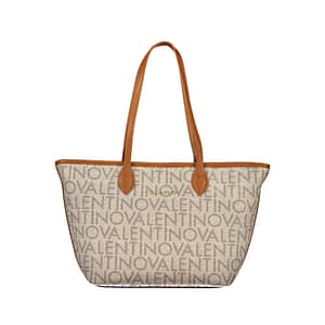 Mario Valentino Beige Polyurethane Women's Shoulder Bag