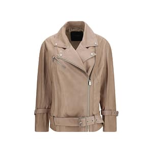 PINKO Beige Leather Jacket