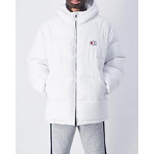 Champion White Polyester Jackets And Coat