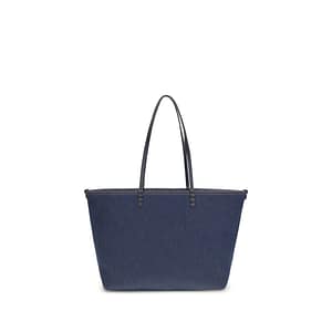 Fendi Blue Cotton Shoulder Bag