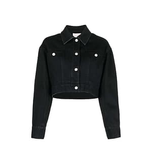 Alexander McQueen Black Cotton Denim Jacket