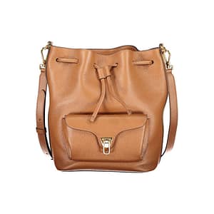 Coccinelle Marrone Leather Women Bucket Bag