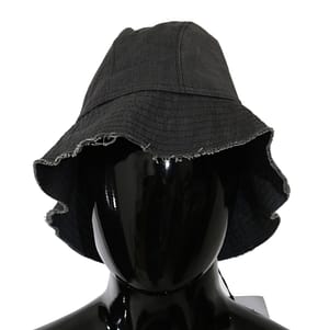 Costume National Black Washed Wide Brim Outdoor Bucket Hat