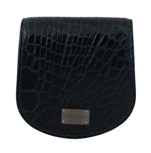 Dolce & Gabbana Blue Exotic Skins Condom Case Holder Pocket