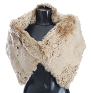 Dolce & Gabbana Beige Alpaca Collar Scarf