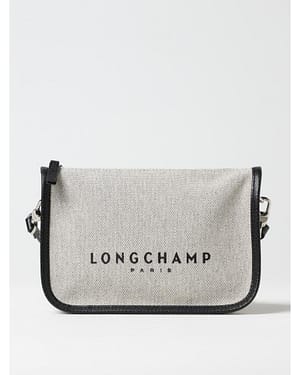 Longchamp Gray Cotton Crossbody Bag
