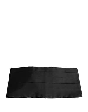 Dolce & Gabbana Black 100% Silk Wide Belt Waist Cummerbund