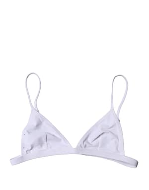 Dolce & Gabbana Top White Nylon Triangle Swimwear Beachwear Bikini