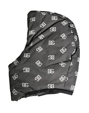 Dolce & Gabbana Black Logo Print Whole Head Wrap Capello Hat