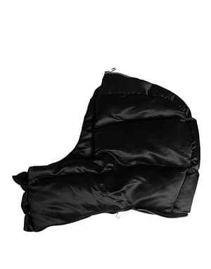 Dolce & Gabbana Black Polyester Whole Head Wrap Capello Hat