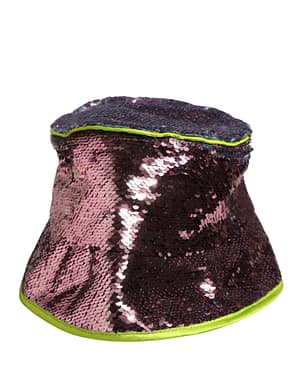 Dolce & Gabbana Men Purple Sequined Bucket Fisherman Capello Hat