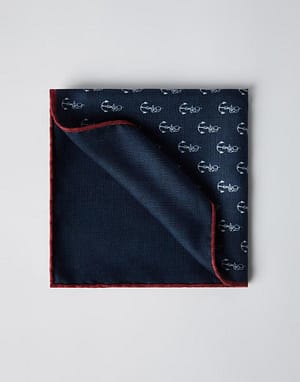 Brunello Cucinelli Bicolor Silk Pocket Square
