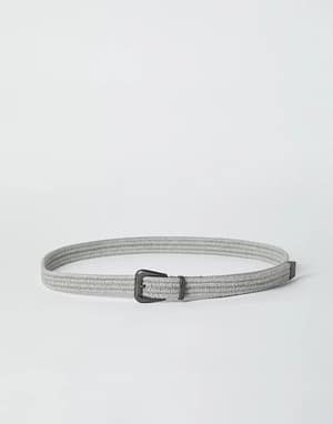 Brunello Cucinelli Bicolor Linen Belt