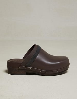 Brunello Cucinelli Natural Leather Clogs
