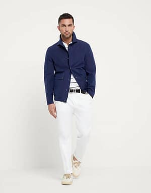 Brunello Cucinelli Bicolor Linen Coat