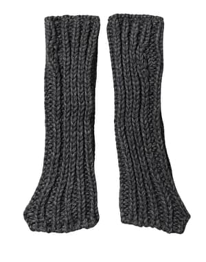 Dolce & Gabbana Gray Acrylic Knitted Fingerless Arm Warmer Gloves