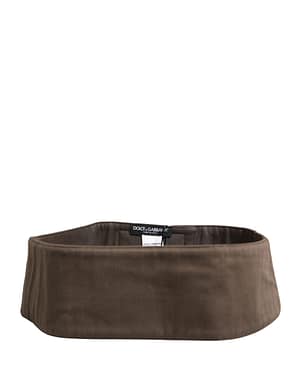 Dolce & Gabbana Brown Viscose Wide Belt Waist Cummerband Men
