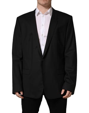 Dolce & Gabbana Black Single Breasted 2 Button Suit Jacket