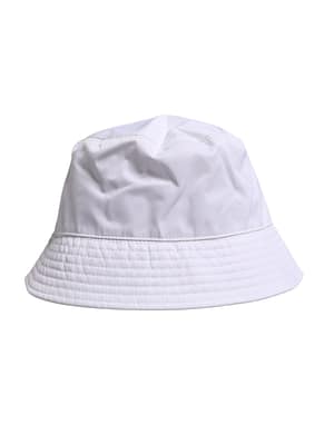 Dolce & Gabbana White Cotton Wide Brim Bucket Hat