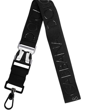 Dolce & Gabbana Black Stretch Polyester Rubberised DG Logo Keychain