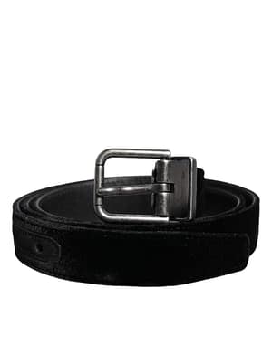 Dolce & Gabbana Black Leather Metal Buckle Classic Belt
