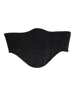 Dolce & Gabbana Black Cotton Waist Tuxedo Belt Cummerbund