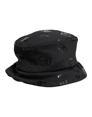 Dolce & Gabbana Black DG Monogram Polyester Jacquard Bucket Hat