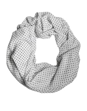 Dolce & Gabbana White Polka Dots Polyester Wrap Shawl Scarf