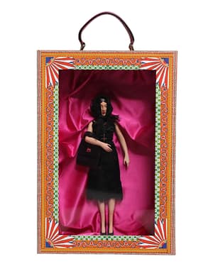 Dolce & Gabbana Black Dress Ceramic Porcelain Fashion Leather Sicily Dolls