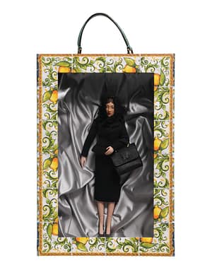 Dolce & Gabbana Black Dress Ceramic Porcelain Fashion Leather Sicily Dolls