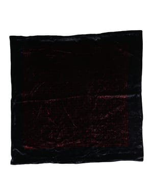 Dolce & Gabbana Black Red Viscose Square Men Foulard Scarf