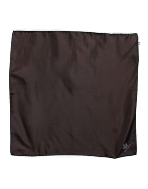 Dolce & Gabbana Brown DG Crown Silk Square Men Foulard Scarf